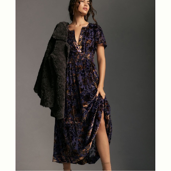 Anthropologie Dresses & Skirts - Anthropologie The Somerset Maxi Dress Velvet Edition